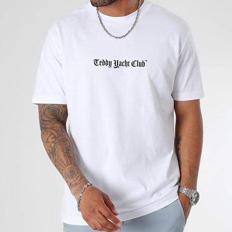 Teddy Yacht Club - Tee Shirt Oversize Large Art Series Dripping Blanco
