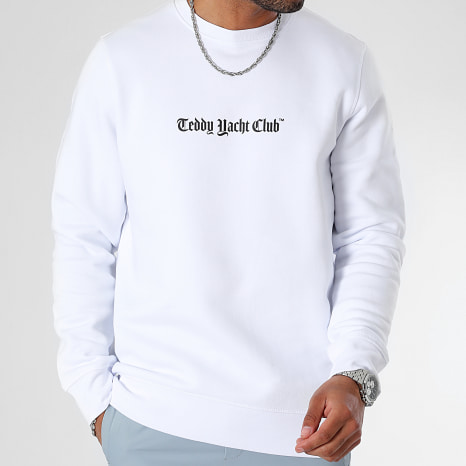 Teddy Yacht Club - Sudadera Art Series Dripping Crewneck Blanco