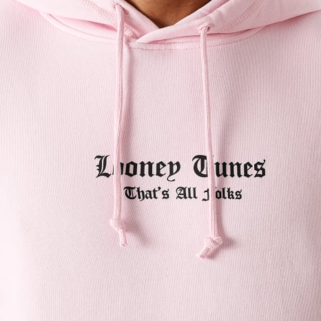 Looney Tunes - Sudadera con capucha rosa Taz Graff