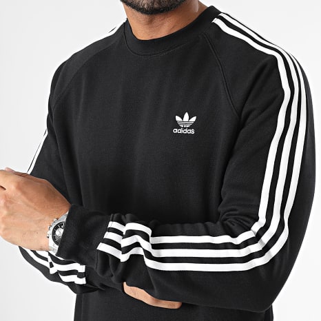 Adidas Originals - 3 Rayas Cuello redondo Sudadera IM2087 Negro