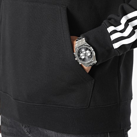 Adidas Originals - Sweat Capuche A Bandes 3 Stripes IM2088 Noir