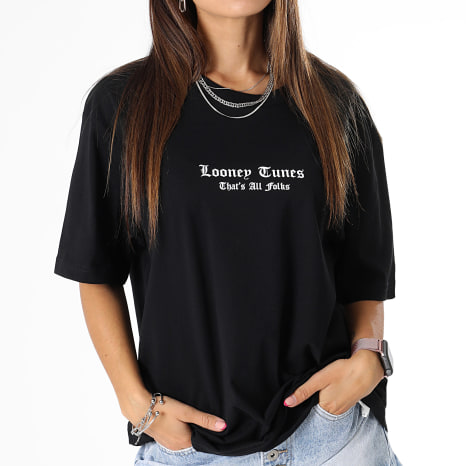Looney Tunes - Tee Shirt Oversize Large Femme Bugs Bunny Graff Pink Noir