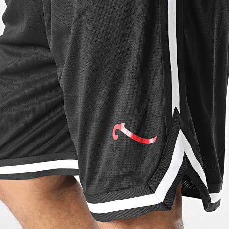Classic Series - Short Jogging A Bandes Wave Noir Rouge