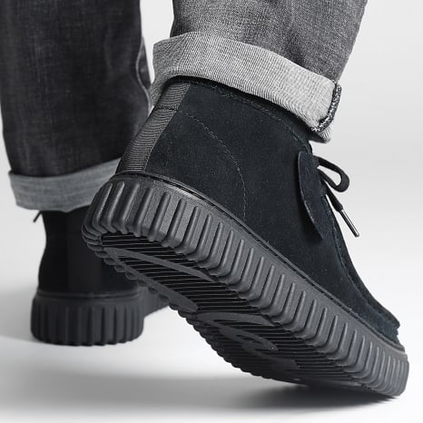Clarks - Torhill Hi Black Suede shoes - Ryses