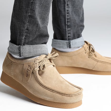 Clarks - Wallabee Evo Dark Sand Suede Shoes - Ryses