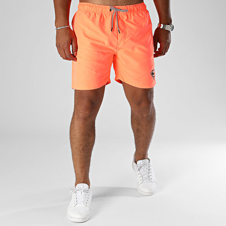 Superman - Traje de baño Superman Logo Naranja Fluo Negro