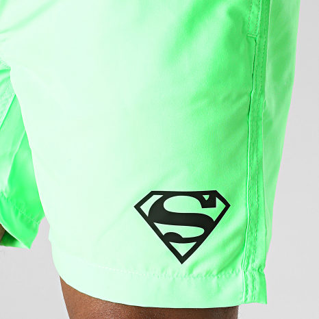 Superman - Traje de baño Superman Logo Verde Fluo Negro