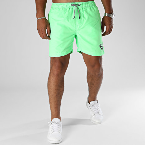 Superman - Traje de baño Superman Logo Verde Fluo Negro