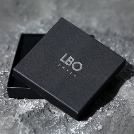 LBO - Bracciale cubano a maglie di strass d'argento da 13 mm