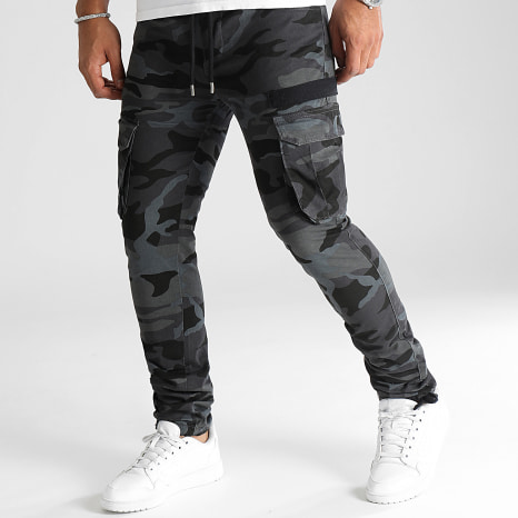 LBO - 3055 Pantalón Cargo Camuflaje Gris Carbón