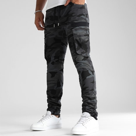 LBO - 3055 Pantalón Cargo Camuflaje Gris Carbón