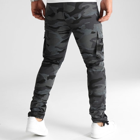 LBO - 3055 Pantalón Cargo Camuflaje Gris Carbón