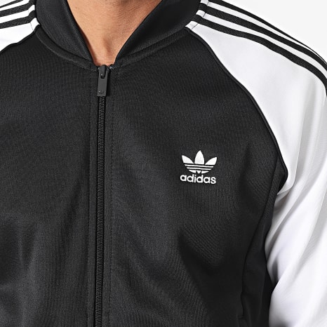 Adidas Originals - SST IK7025 Black White Stripe Zip Jacket - Ryses