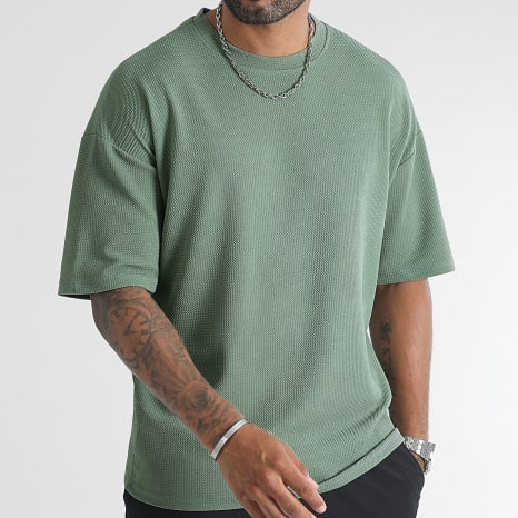 LBO - Camiseta Texturizada Waffle Grande 0417 Verde Kaki Claro