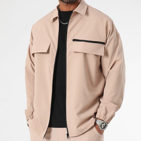Classic Series - Veste Zippée Avec Poches 0282 Beige