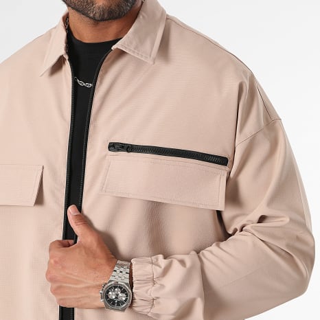 Classic Series - Veste Zippée Avec Poches 0282 Beige