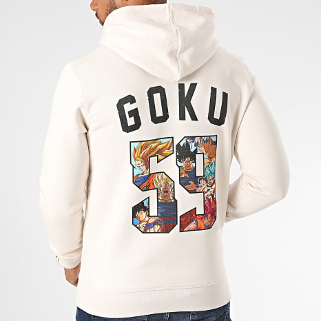 Dragon Ball Z - Sweat Capuche Back Goku Beige