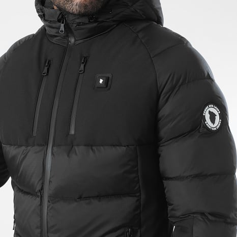 Comme Des Loups - Casaco de penas com capuz aquecedor Andorra Preto