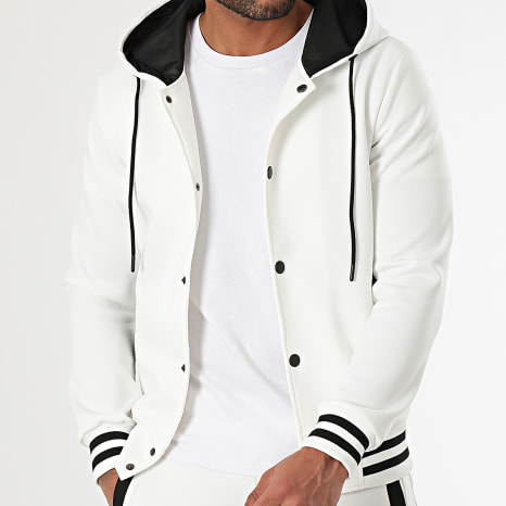 LBO - Ensemble Veste Teddy Capuche Et Pantalon Jogging 0140 Blanc
