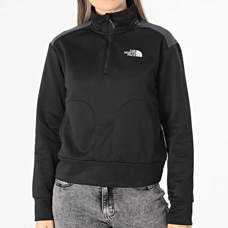 The North Face - Sweat Col Zippé Femme Reaxion Noir