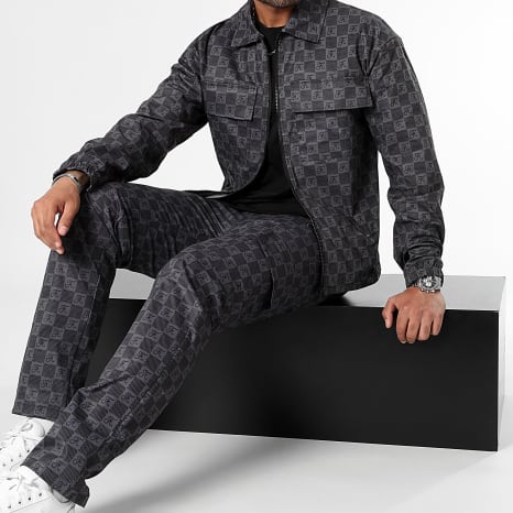 Classic Series - Damier 0037 Zwart Ritsjasje en Cargo Joggingbroek Set