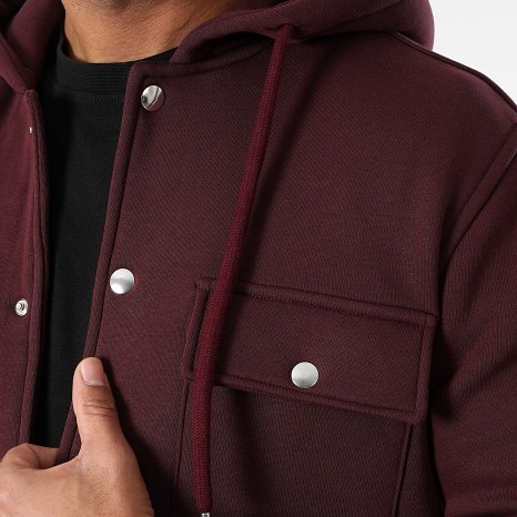 LBO - Veste Unie Avec Capuche 3092 Bordeaux