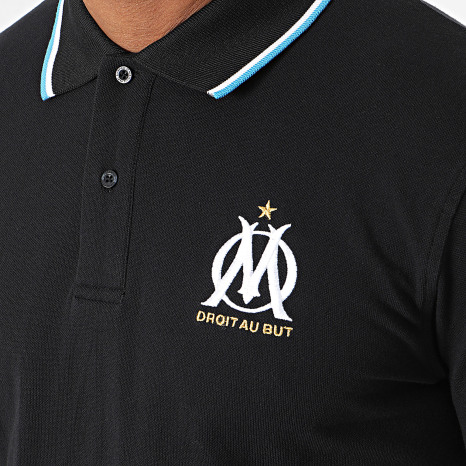 OM - Polo Manches Courtes Fan M23010C Noir