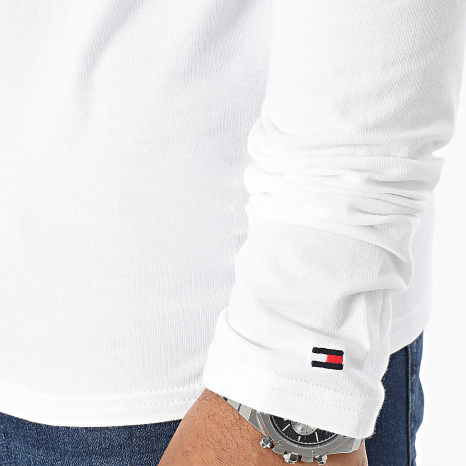 Tommy Hilfiger - Lot De 3 Tee Shirts Manches Longues 3022 Noir Blanc Gris Chiné