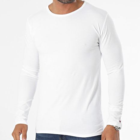 Tommy Hilfiger - Lot De 3 Tee Shirts Manches Longues 3022 Noir Blanc Gris Chiné