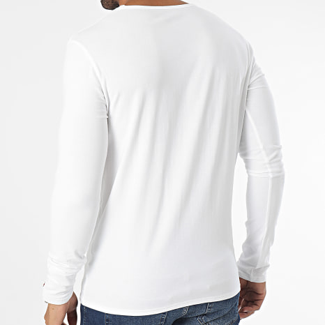 Tommy Hilfiger - Lot De 3 Tee Shirts Manches Longues 3022 Noir Blanc Gris Chiné