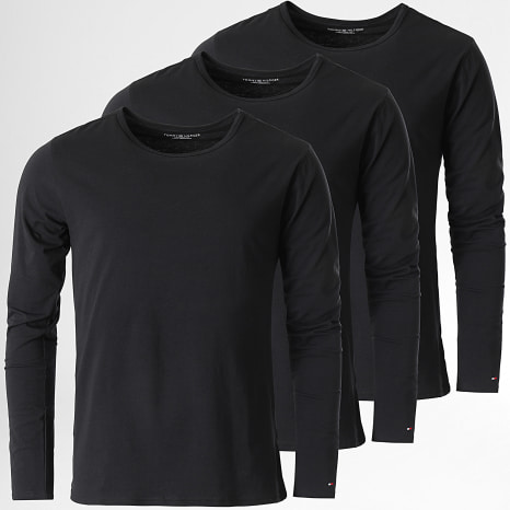 Tommy Hilfiger - Lot De 3 Tee Shirts Manches Longues 3022 Noir