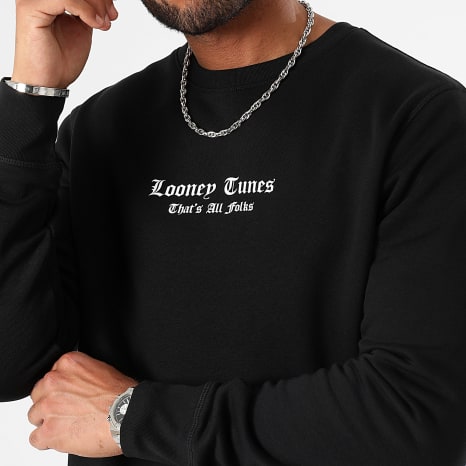 Looney Tunes - Sudadera Angry Bugs Bunny Chrome Crewneck Negro