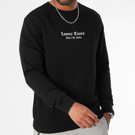 Looney Tunes - Sudadera Angry Bugs Bunny Chrome Crewneck Negro