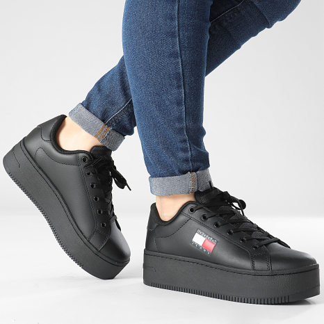 Tommy Jeans - Baskets Femme Flatform Essential 2518 Black