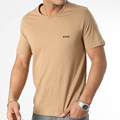 BOSS - Lote de 6 camisetas clásicas 50475284 Negro Blanco Camel