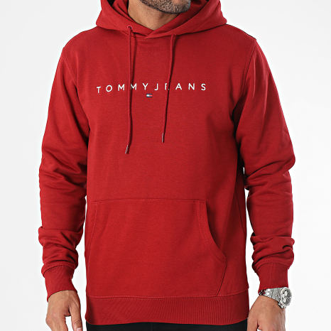 Tommy Jeans - Sweat Capuche Linear Logo 7985 Bordeaux
