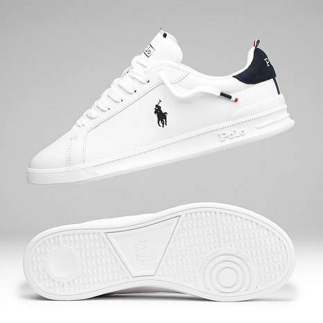 Polo Ralph Lauren - Sneaker Heritage Court II Bianco Blu Navy Rosso