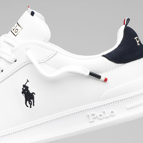 Polo Ralph Lauren - Sneaker Heritage Court II Bianco Blu Navy Rosso
