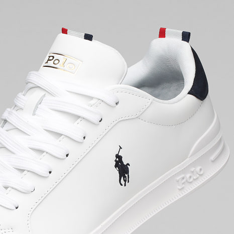 Polo Ralph Lauren - Sneaker Heritage Court II Bianco Blu Navy Rosso