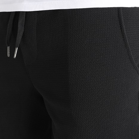 LBO - Short Avec Revers Texturé Waffle 0769 Noir