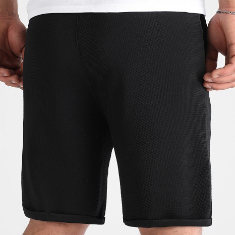 LBO - Short Avec Revers Texturé Waffle 0769 Noir