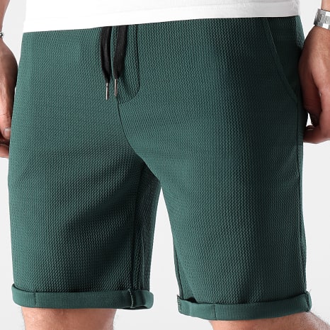 LBO - Pantalón Corto Con Textura Reverse Waffle 0771 Bottle Green