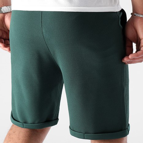 LBO - Pantalón Corto Con Textura Reverse Waffle 0771 Bottle Green