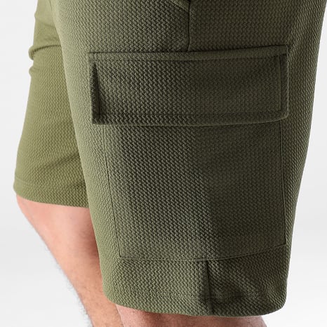 LBO - Short Cargo Texturé Waffle 0781 Vert Kaki