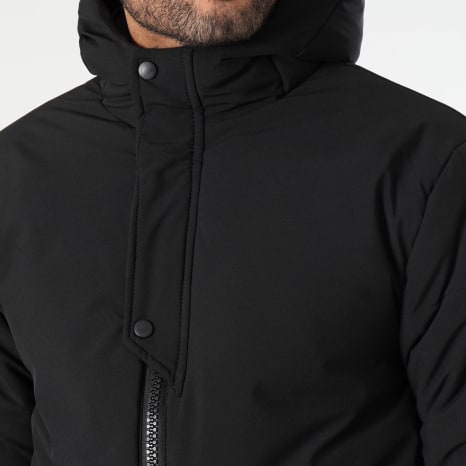 Mackten - Chaqueta larga con capucha Negra