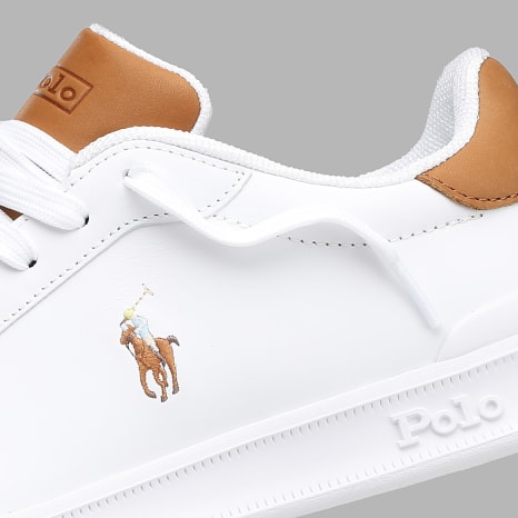 Polo Ralph Lauren - Sneakers Heritage Court II Bianco Cammello