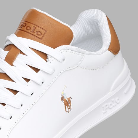 Polo Ralph Lauren - Sneakers Heritage Court II Bianco Cammello