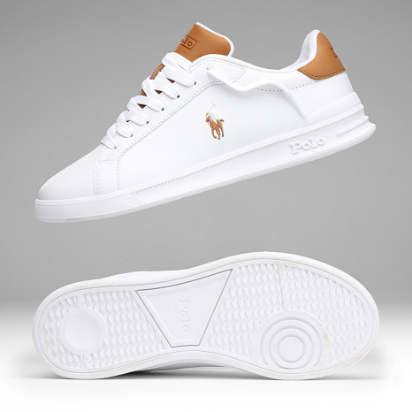 Polo Ralph Lauren - Sneakers Heritage Court II Bianco Cammello
