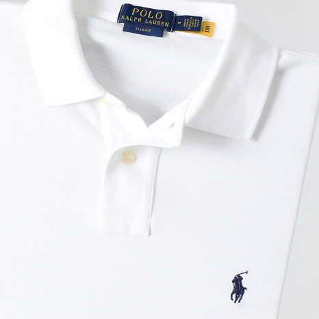 Polo Ralph Lauren - Polo Manches Courtes Slim Coton Piqué Original Player Blanc