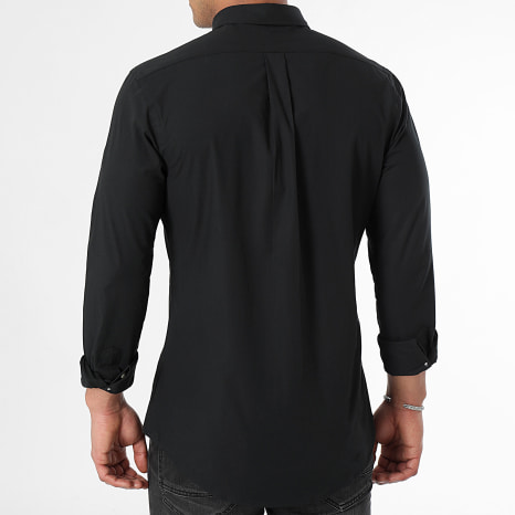 polo ralph lauren black dress shirt Polo Ralph Lauren Oxford Short Sleeve Shirt in Polo Black